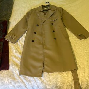 Aritzia Babaton medium tabloid leather trench taupe